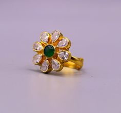 22kt yellow gold handmade fabulous adjustable ring band certified hallmarked flower shape indian sim Gold Kundan Toe Ring, Gold Toe Ring Flower Ring For Festive Occasion, Gold Festive Flower Toe Ring, Gold Flower Toe Ring For Festive Occasions, Traditional Gold Flower Ring For Festive Occasions, Traditional Flower Toe Ring For Anniversary, 22k Gold Toe Ring, 22k Gold Chain, Ring Indian