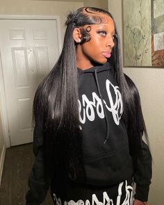 Lace Front Hairstyles Straight, Side Part Edges, Wig Hairstyles Side Part, Straight Wig Hairstyles, Wig Install Hairstyles, Black Hair Wigs, Body Wave Lace Front Wigs, Braided Hairstyles For Black Women Cornrows