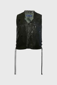 The Hideout Clothing - Crocodile Skin Fisherman Utility Vest Fitted Utility Vest Sleeveless, Fitted Sleeveless Utility Vest, Utility Vest, Crocodile Skin, Dad Caps, Long Sleeve Tee Shirts, Jogger Jeans, D Ring, Long Pants