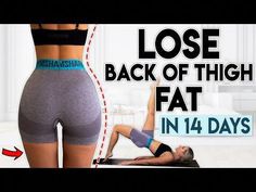 Lose back of thigh fat in 14 days, with this 7 minute at home thigh workout challenge. These thighs fat burn exercises will target the back of your legs / ha... Thigh Workout Challenge, Back Fat, Thigh Exercises, Workout Challenge, Fat Burning, At Home Workouts, Anti Aging