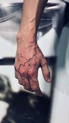 a person's hand with a tattoo on it