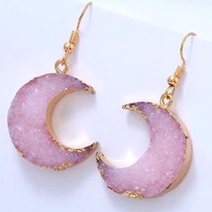 New! Adorable Crystal Moon Earrings With Gold Accents. Measures Just Under An Inch Wide. Buy Any Two Earrings And Get A Free Gift! New, Never Worn. Stainless Steel Hypoallergenic Post. Buy Any Two Earrings And Get One Free! All My Earrings Are Brand New And Never Worn. I Have Tons Of Other Earrings For Sale And Will Provide Discounts For Combined Purchases. Shipping Outside Of The Us Is Available If Doing So Is Allowed On This Platform--Dm For The Price To Ship Outside The Us. I Almost Always Sh Two Earrings, Dangle Earrings Gold, Crystal Moon, Earrings For Sale, Gold Crystal, Moon Earrings, Gold Earrings Dangle, Crystal Quartz, New Moon