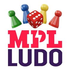 the words mipj ludo are surrounded by colorful dices