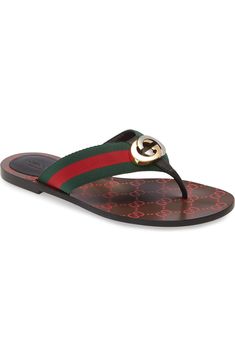 Gucci Kika GG Web Flip Flop | Nordstrom Funky Nail Designs, Girly Shoes, Anniversary Sale, Shoe Game, Flip Flop, House Decor, Girls Shoes, Mens Flip Flop, Flip Flops