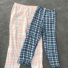 Two Pairs Of Women’s Pajama Pants Never Worn. Blue Plaid Is Size Medium And Pink Plaid Is Size Large. Pink Plaid, Blue Plaid, Women's Intimates, Pajama Pants, Pajamas, Plaid, Pants, Blue, Women Shopping