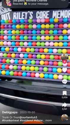 a car that has some candy on it