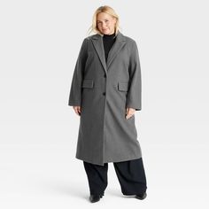 This Faux-Wool Pea Coat from A New Day™ offers a warm and classic look for brisk days. Made of midweight recycled polyester fabric with full lining, this faux-wool coat is designed with a notched collar, single-breasted front with buttons and long sleeves. It’s tailored in a casual, below-knee silhouette with a statement slit at the back, along with flap pockets on the front to complete the design with functional flair. A New Day™: Style that goes wherever you do. Recycled Polyester Fabric, Wool Peacoat, Pea Coat, Notched Collar, Top Coat, A New Day, Wool Coat, Classic Looks, Single Breasted