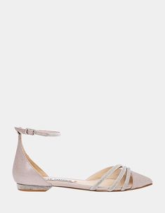 ELSAH BLUSH | Women's Flats – Betsey Johnson Elegant Evening Flats With Ankle Strap, Pointed Toe Flats With Heel Strap For Party, Elegant Ankle Strap Flats For Parties, Party Flats With Heel And Ankle Strap, Elegant Heel Strap Flats For Parties, Party Flats With Heel Strap, Rhinestone Embellishments, Pointed Toe Flats, Women's Flats