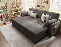 PRICES MAY VARY. 【2 in 1 Couch Bed】Experience ultimate comfort on this oversized couch! Effortlessly transform this pull out sofa into a comfy bed, making it perfect for overnight guests or cozy movie nights. 【Ample Storage Spaces】Maximize your living room's organization with the generous storage compartments of this living room couch. It could store blankets, pillows or anything you want. 【Thickened Cushions】Sink into the plush comfort of this room couch, as it features high-density sponge fill Pull Out Couch Bed, Linen Couch, Sleeper Couch, Pull Out Couch, Sofa Sleeper, Storage Chaise, Pull Out Bed, Sectional Sleeper Sofa, Sofa Sofa