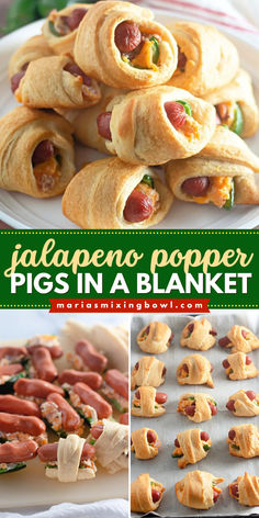 Take your Superbowl party to the next level with Jalapeno Popper Pigs in a Blanket! This Superbowl party food idea is made with smoked sausages, jalapeno peppers, popper filling, and crescent dough, making it the perfect easy New Year appetizer. Enjoy! Jalapeno Poppers