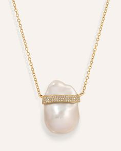 Claudine Necklace Baroque Pearls, The Star, Diamond Pendant, Mother Nature, Something To Do, Wedding Party, Jewelry Design, Diamonds, White Gold