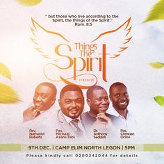 an advertisement for the upcoming movie, things in the spirit