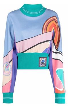 BalmainGeometric Print Crewneck Sweatshirt - Runway Catalog Sweatshirts Online, Brunei, Geometric Print, Birmingham, Long Sweatshirt, Jacket Dress, Crewneck Sweatshirt, Sweat Shirt, Scarf Accessory