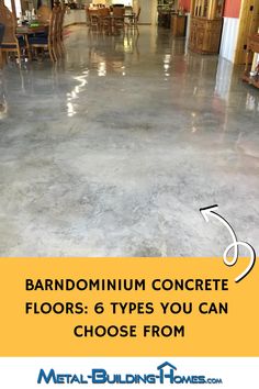 the floor is clean and ready to be used in this commercial building with text that reads,