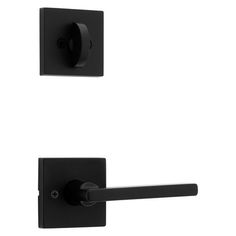 an image of a black door handle on a white background