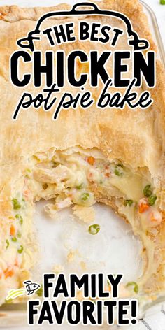 Chicken Pot Pie Bake Chicken Pot Pie Bake, Pot Pie Bake, Puff Recipes, Homemade Pot Pie, Turkey Pot Pie Recipe, Holiday Potluck, Creamy Chicken Pot Pie