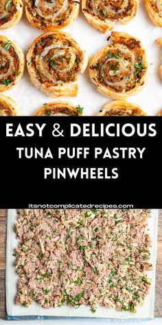 an easy and delicious tuna puff pastry pinwheels