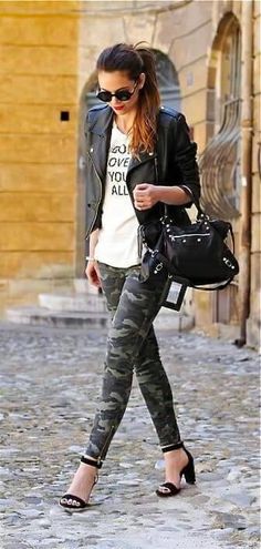 Camo Street Style, Camo Streetwear, Outfit Verano, Womens Outfits, Camo Jeans, Camo Outfits, Athleisure Trend