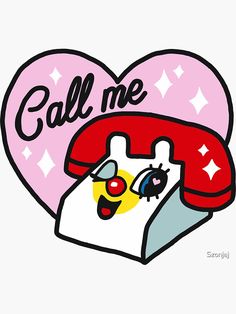 an image of a phone in the shape of a heart with words call me on it