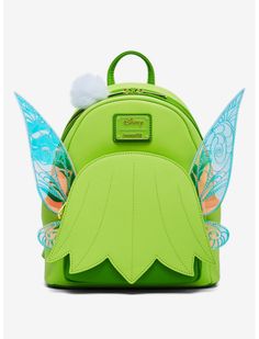 Loungefly Disney Peter Pan Tinker Bell Figural Glow-in-the-Dark Mini Backpack - BoxLunch Exclusive | BoxLunch Tinker Bell Cosplay, Dress Applique, Tee Bag, Embroidered Portrait, Disney Pixar Up, Loungefly Bag, Toddler Accessories, Loungefly Disney, Backpack Brands