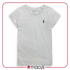 in stock Classic Cotton Tops With Embroidered Logo, Classic Tops With Embroidered Logo For Summer, Classic Summer Tops With Embroidered Logo, Basic Short Sleeve Top With Embroidered Logo, Trendy Cotton Tops With Embroidered Logo, Casual Gray Tops With Embroidered Logo, Gray Cotton Tops With Embroidered Logo, Sweatpants And Sweater, Polo Tees