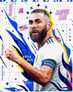 a man with a goatee and beard on a cover of the soccer magazine bezema