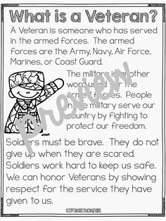 a veterans poem with the words what is a veteran? and an image of a soldier