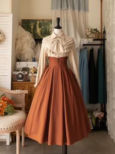 Cute Dresses Vintage, Elegant Old Fashioned Dresses, Cottagecore Outfits Aesthetic, Cottagecore Skirt, Corset Skirt, Lolita Outfits, Old Fashion Dresses, Dress And Jacket, Mode Vintage