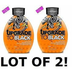 Upgrade to Black will take your tan to the next level! Upgrade to black delivers superior dark color in just one hour, while the Quad Tanning stimulators allow for longer lasting faster, darker Product Specs: 13.5 US fl. oz. (400 mL) x (2 NEW BOTTLES) Fragrance: Thai Tangerine Tanning Bed Lotion, Indoor Tanning, Tanning Bed, Self Tanner, Tanning Lotion, Dark Color, Ed Hardy, Tanning, Bronzer