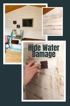 a collage of photos showing different types of water damage and how to fix it