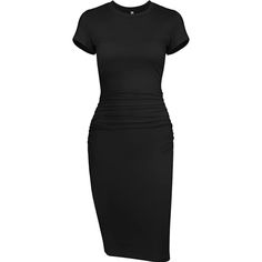 Missufe Woman's Size: Small S Sm 4 6 Color: Black Style: Fitted Ruched Condition: New Super Sexy Form Fitting Dress Knee Length Or Mini Crew Neck Short Sleeve Bodycon Sheath Round Scoop Neck Each Side Ruched For A Beautiful Figure Versatile & A Staple In Any Closet Perfect With Sneakers Or Some Heels & Jewelry