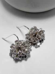 Seedhead earrings. Sterling Silver. Handcrafted by Quench & Pickle. Earrings Sterling Silver, Gems, Sterling Silver, Silver