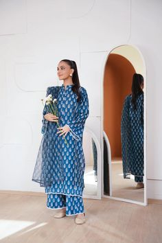 "Brand New with tags Agha Noor Original 💯  3 Piece Lawn Shirt Pant & Dupatta  Shirt:Printed Lawn With Lacing Pant:Printed Lawn Dupatta:Organza With Lacing Size: Large Chest:44\" Shirt Length:44.4\" Shalwar Length:40\" ❌No Return or Exchange❌ ➡️Feel free to message us if you need more pictures, measurements and details about the dress." Designer Ready To Wear, Agha Noor, Shirt Pant, Lawn Dress, Lace Pants, Lawn Shirts, Salwar Kameez, Dress Shirt, 3 Piece