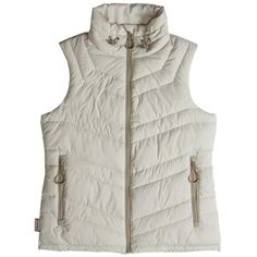 Hunter Travel Packable Puffer Gilet Vest Winter Warm Off White Beige Size Small Beige Puffer, Hunter Outfit, Puffer Gilet, Women Hunters, Chevron Design, White Beige, Female Travel, Warm Winter, Vest Jacket