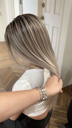 Balyage Long Hair, Ash Blonde Hair Balayage, Perfect Blonde Hair, Brunette Hair With Highlights, Hair Gray, Hair Streaks, Brown Hair Balayage