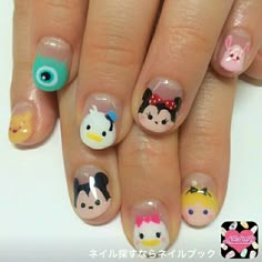 Nail Cartoon, Disco Nails, Barbie Pink Nails, Ideas For Nails, Disney Nail, Grey Nail Designs, Nails Art Designs, Lavender Nails