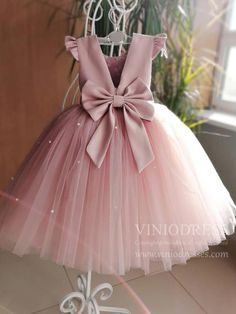 Cute Pink Tulle Flower Girl Dresses GL1025 – Viniodress Puffy Tulle Skirt, Gonna In Tulle, Baby Girl Princess Dresses, Toddler Flower Girls, Pink Ball Gown, Cheap Flower Girl Dresses, Pink Flower Girl Dresses, Toddler Flower Girl Dresses, Tulle Flower Girl