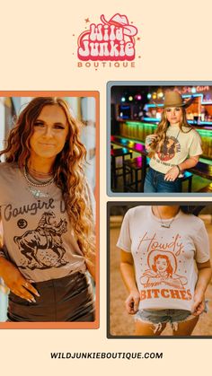 Saddle up, seize the reins, and show the world you're a force to be reckoned with in our 'Saddle Up Cowgirl' graphic tee featuring a cowgirl and stars. Let your fierce spirit shine through as you wrangle cattle, two-step at the rodeo, or simply live the cowgirl life on your own terms.