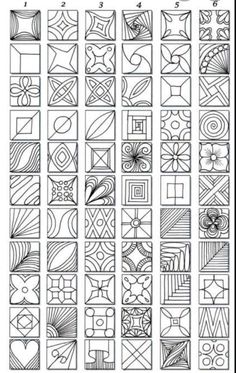 an image of different patterns in black and white