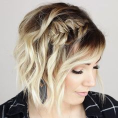 Messy Hairstyle, Chin Length Haircuts, Chin Length Hair, Cute Braided Hairstyles, Super Short Hair, Fishtail Braid, Easy Hairstyle, Lazy Girl