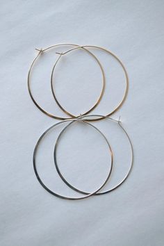 XXL Round Hoops – Una Melissa Joy Manning, Bangles, Hoop Earrings, Sterling Silver, Silver, Gold