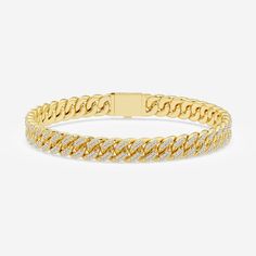 Yellow Gold Diamond Cuban Link Bracelets, Classic Cuban Link Diamond Bracelet In Yellow Gold, Luxury Yellow Gold Cuban Link Diamond Bracelet, Luxury Yellow Gold Cuban Link Bracelet For Anniversary, John Hardy Jewelry, Cuban Link Bracelet, Pearl And Diamond Earrings, Mens Leather Bracelet, Leather Bracelets