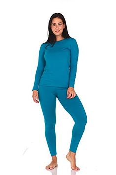 Thermajane Long Johns Thermal Underwear for Women Fleece Lined Base Layer Pajama Set Cold Weather Thermal Pajamas, Womens Thermal, Long Johns, Womens Clothing Sizes, Pair Of Pants, Base Layer, Pajamas Women, Black And Navy, Cold Weather