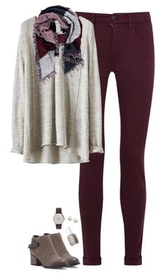 "Burgundy & gray" by steffiestaffie ❤ liked on Polyvore featuring J Brand, Forever 21, Sole Society, Essie, Majorica and J.Crew Ankle Boots Outfit, Mode Ab 50, Vetements Shoes, Maroon Pants, Burgundy Pants, Stitch Fix Outfits, Elegante Casual, Outfit Winter, Work Attire