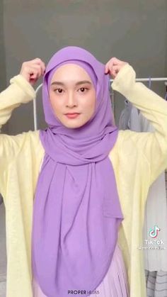 Tutorial Shawl Hijab Style, Shawl Tutorial Hijab, Tutorial Tudung, Shawl Tutorial, Muslimah Fashion Casual, Ootd Hijab Style