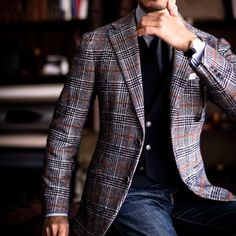 Plaid Texture, Plaid Outerwear, Same Picture, Man Blazer, Slim Fit Blazer, Traje Casual, Slim Fit Blazers, Latest Mens Fashion, Suit Style