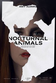 a woman's face with torn paper over it and the words, nocturnnal animals