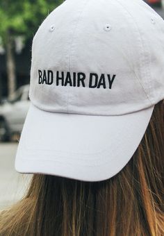 bad hair day baseball hat, need this for everyday: Bad Hair Day Hat, Joe Montana, Cap Fashion, Wearing A Hat, Stylish Hats, Bad Hair Day