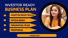 a business plan with an image of a woman