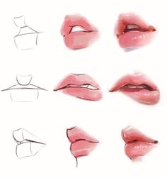 various lips drawn in different ways